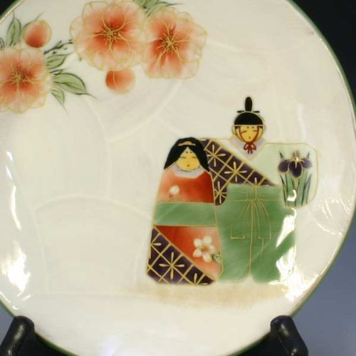 京焼・清水焼 雛飾 お雛さま(皿立付) 陶あん 飾り皿 トウア